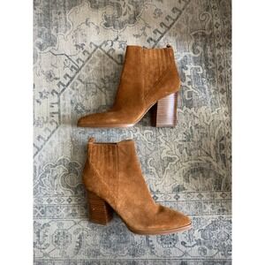 Marc Fisher Tan Suede Leather‎ Pointed Toe Alva ankle Booties size 9.5M